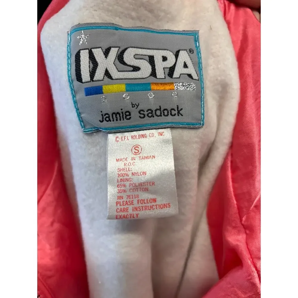 Vintage 80s IXSPA Women’s Satin Track Jacket Size Small